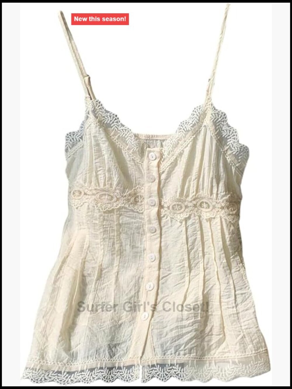 Y2k Lace Cami Top Button Down Babydoll V-Neck Sleeveless Going Out Be